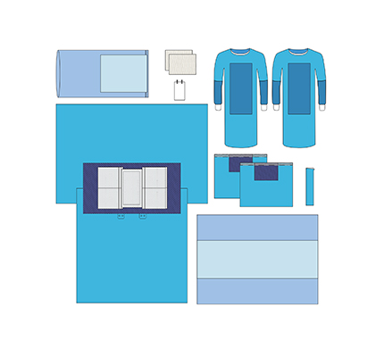 Pack chirurgical cardiovasculaire stérile N76F01